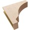 Ekena Millwork 6"W x 24"D x 24"H Thin Moab Rough Cedar Woodgrain TimberThane Corbel, Primed Tan CORUR06X24X24MOARCPR - alternate 3